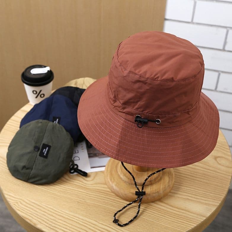 バケットハット アウトドア用 紐付きバケットハット