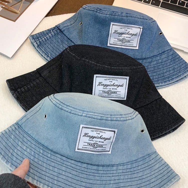 バケットハット 復古風味  デニムバケットハット