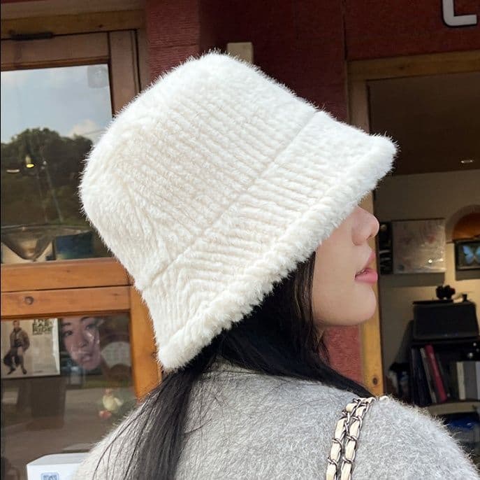 バケットハット 贅沢ふわもこ ファーバケットハット