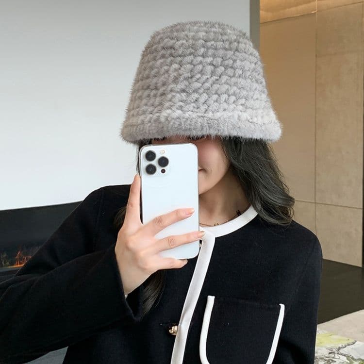 バケットハット もこもこ質感 ふわふわ ファーバケットハット