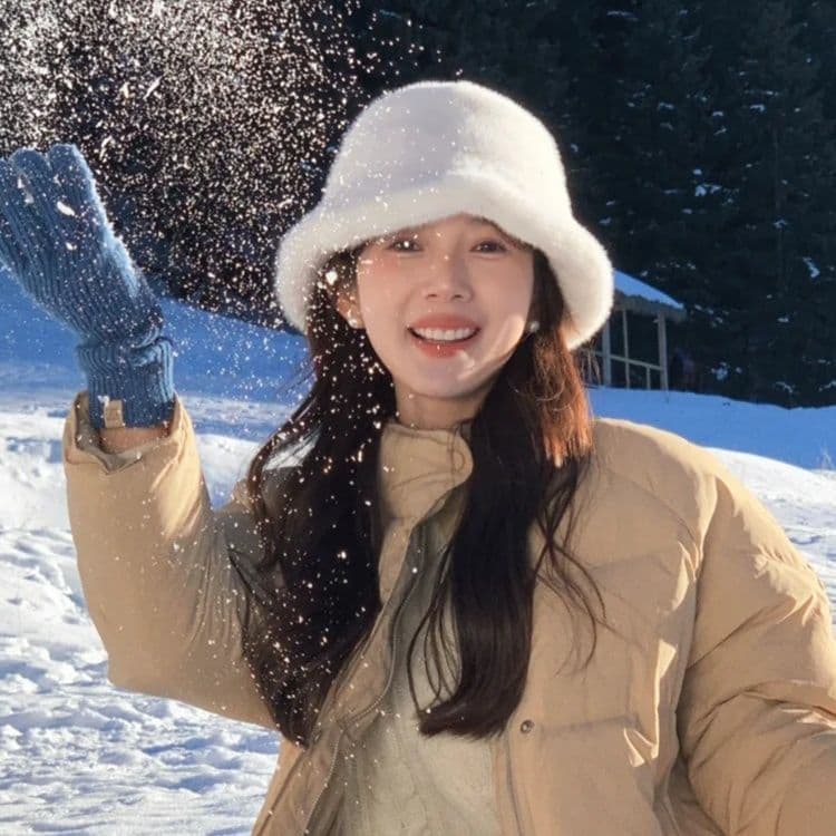 バケットハット ふわもこ雪景バケットハット