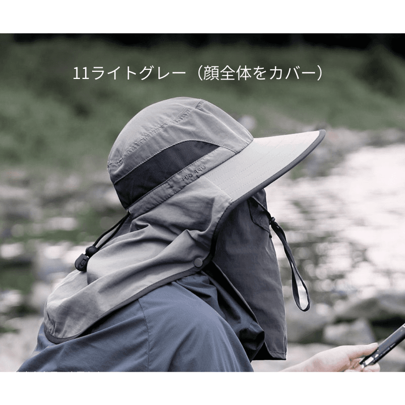 バケットハット 大きめ釣り師バケットハット紐付き