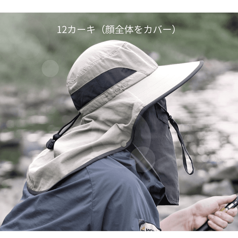 バケットハット 大きめ釣り師バケットハット紐付き