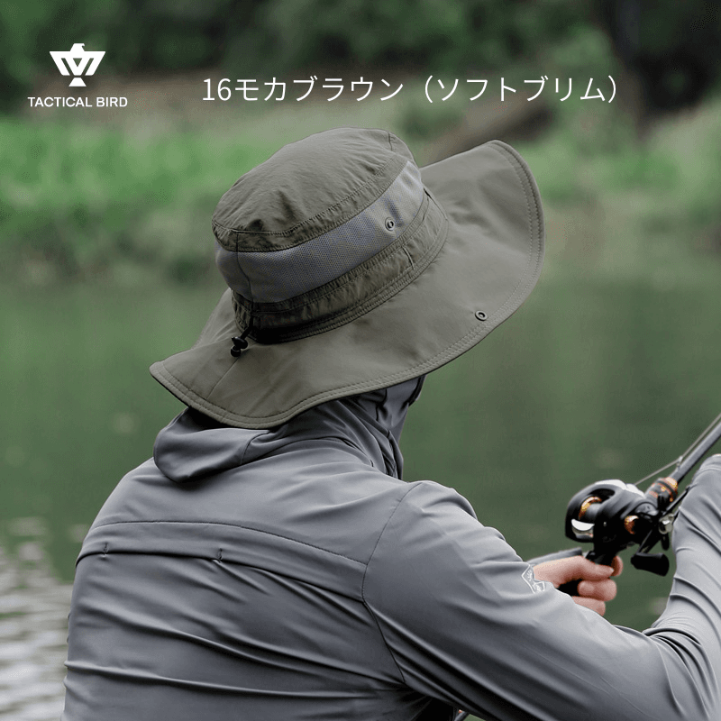 バケットハット 大きめ釣り師バケットハット紐付き