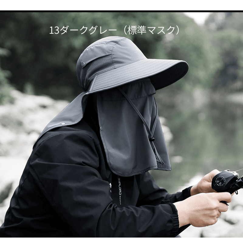 バケットハット 大きめ釣り師バケットハット紐付き