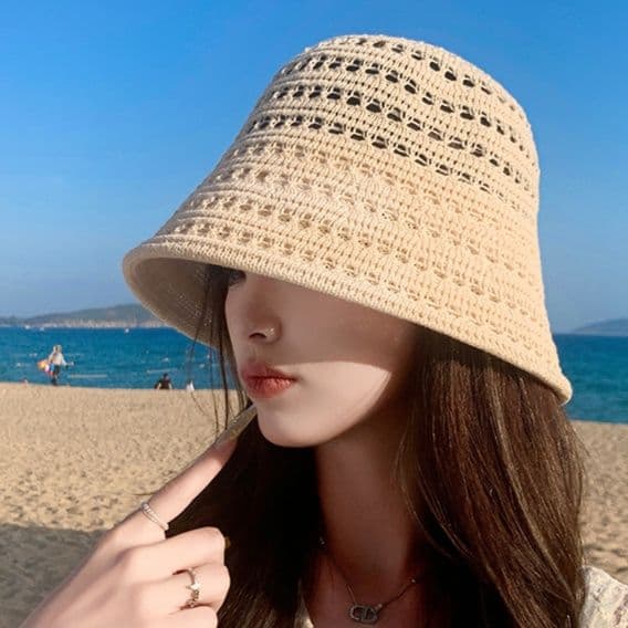 バケットハット 深め レディース 春夏 メッシュ クローシュ ハット 折りたたみ UV 涼しい 紫外線対策 通気性 韓国風 バケツ ハット