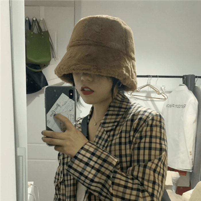 バケットハット もこもこ冬日和バケットハット