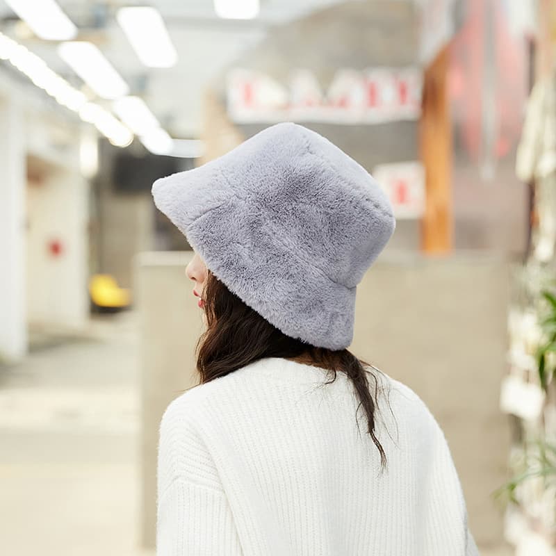 バケットハット もこもこ 冬のバケットハット ファーバケハ バケットハット