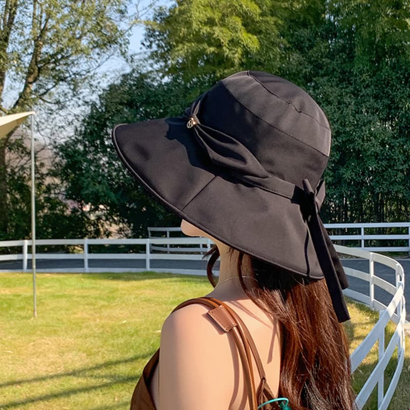 バケットハット 涼やか 日差しよけ  紐付きバケットハット