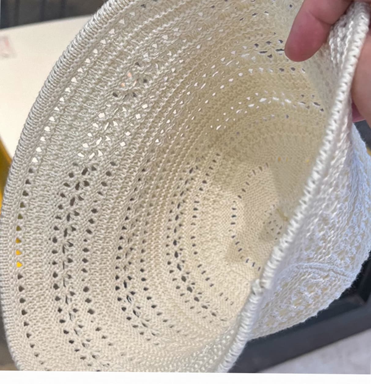 バケットハット 透かし編みサマーバケットハット