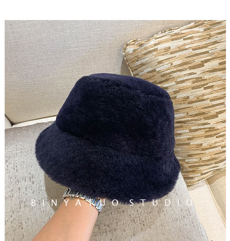 バケットハット もこもこ 贅沢 ファーバケットハット