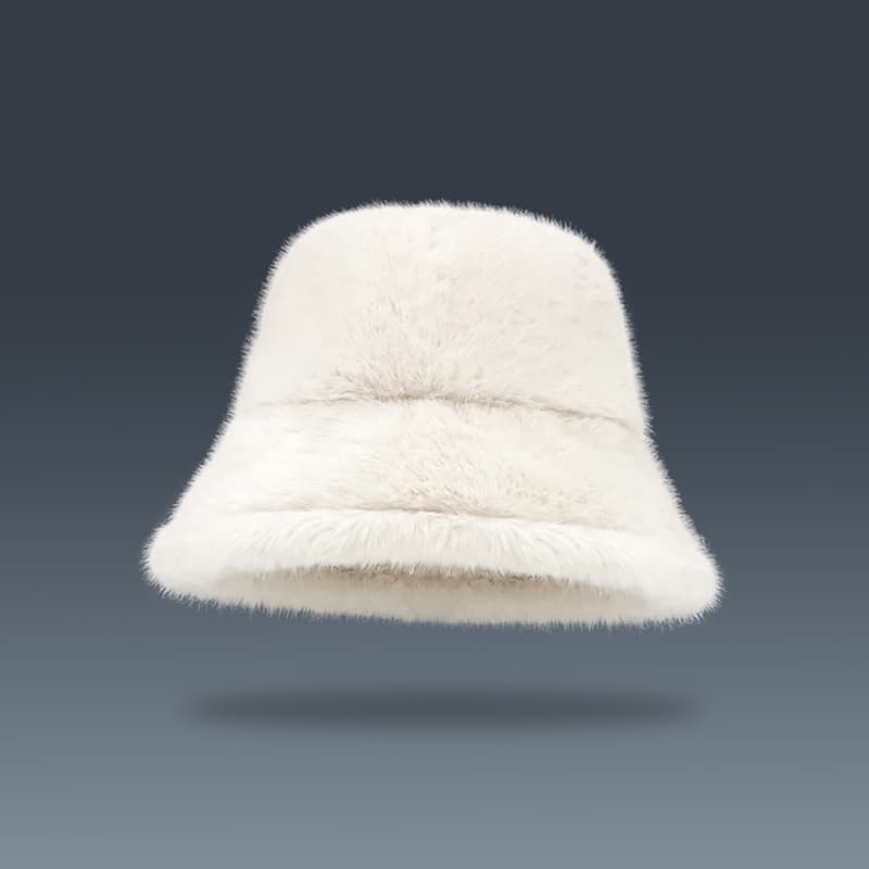 バケットハット ふわもこ雪景バケットハット