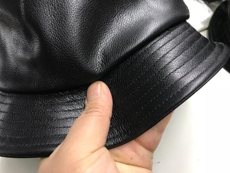 バケットハット 本革 シープスキン レザーバケットハット