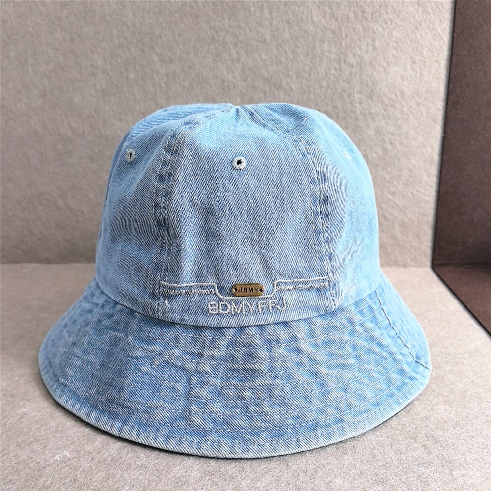 バケットハット 日常スタイル ハット デニム メトロハット デニムバケットハット