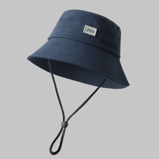 バケットハット アウトドア風 あご紐付きバケットハット