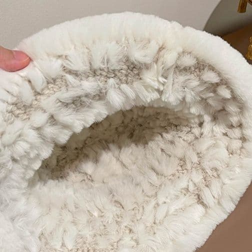 バケットハット もこもこ雪景色バケットハット