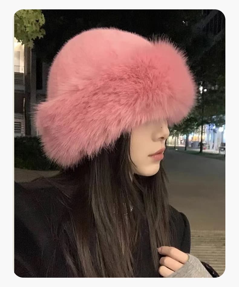 バケットハット ふわもこ冬美人バケットハット