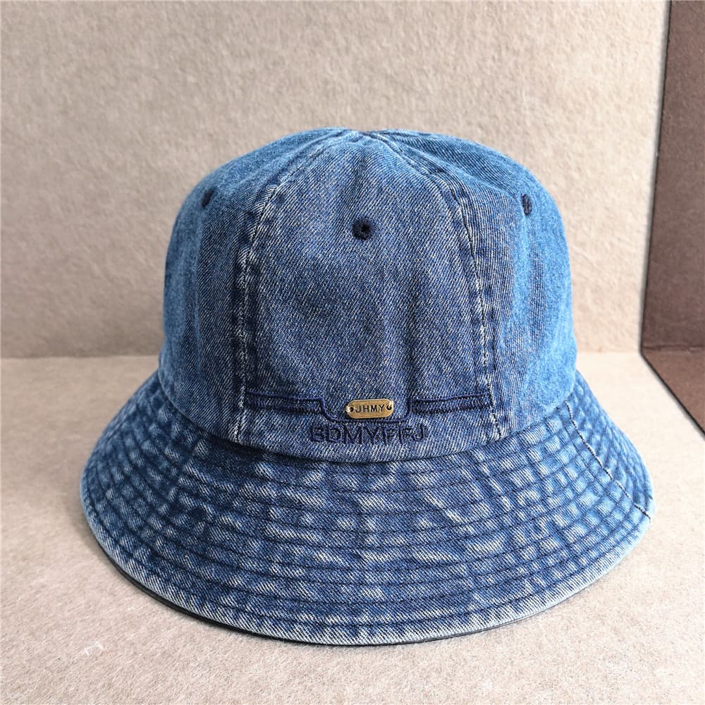 バケットハット 日常スタイル ハット デニム メトロハット デニムバケットハット