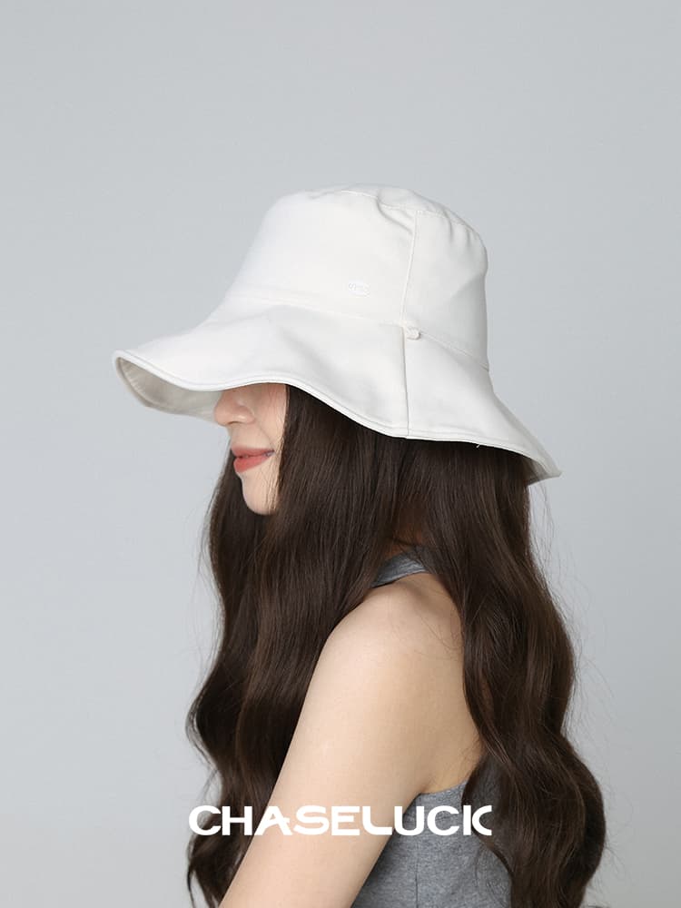 バケットハット シンプル 美人 紐付きバケットハット